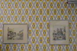 Pair of French Parisian Street Scenes by G. Belony