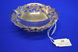 Hallmarked Britannia Silver Pierced Dish – Sheffield 1966