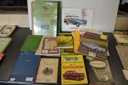 Vintage Motoring Catalogues, Booklets, and Manuals, etc.