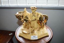 Eichwald Pottery Pipe Rack with Lustre Ware Gilding