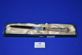 Hallmarked Sterling Silver Paper Knife with Sheffield Steel Blade – Birmingham 1990