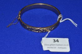 9ct Gold Hallmarked Bangle 11.5g