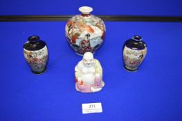 Small Japanese Vases and a Buddha