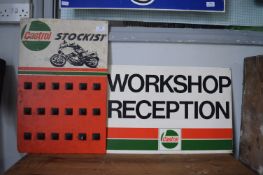 Two Castrol Garage Signs