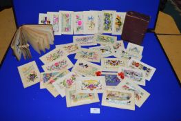 Small Album and Case of Silk Postcards