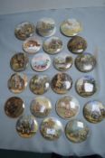 Twenty-One Victorian Pot Lids (all with faults/damage)