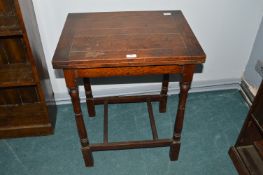Small Edwardian Oak Tea Table