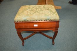 Victorian Mahogany X-Framed Piano Stool