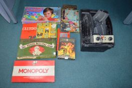 Vintage Board Games Including Dragon Quest, plus Scalextric Track and Controller