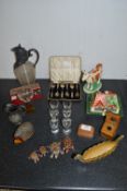 Vintage Collectibles Including Wade Pottery Items etc.