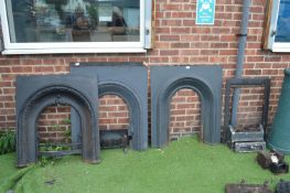 Three Victorian Fireplace Inserts plus Grates, etc.