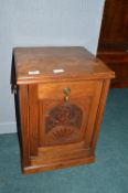 Edwardian Coal Box with Carved Floral Decoration