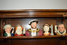 Five Small Character Jugs by Royal Doulton, and Woods