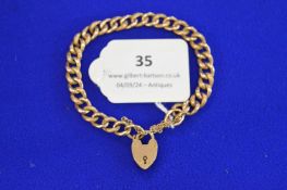 9ct Gold Chain Bracelet with Locket 11g gross