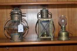 Three Brass Oil Lanterns