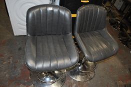 *Two Grey Adjustable Barstools
