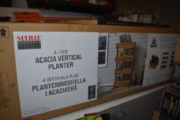 *Four Tier Acacia Vertical Planter
