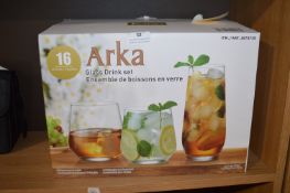 *Arka 16pc Glass Drinks Set