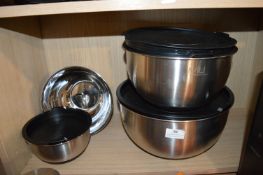 *Miu Stainless Steel Lidded Bowl Set