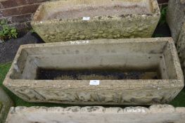 Large Concrete Garden Planter with Cherub Design