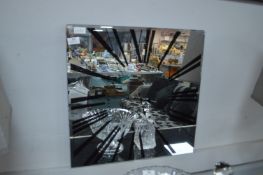 Mirror Wall Clock with Roman Numeral Dial