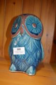 Blue Pottery Owl