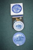 Two Royal Copenhagen Wall Plates, plus a Dish