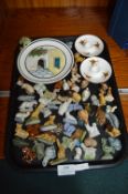 Tray of Wade Whimsies, Pair of Royal Albert Poinse