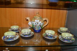 Japanese Fine China Tea Service Comprising Six Cup