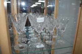 Two Sets of Lead Crystal Wine Glass by Bohemia etc