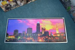 Framed Printed Canvas - New York Skyline
