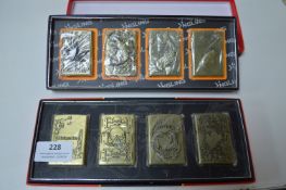 Two Packs of 4 Engling Zippo Style Lighters