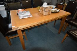 Extending Oak Drawer Leaf Table (Table Only - Chairs Not Included)