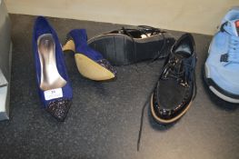 Marks & Spencer Lady's Navy Blue High Heeled Shoes