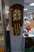 Emperor Mahogany Cased Chiming Wall Clock with Rom