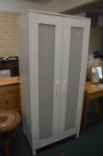 White Double Wardrobe with Acrylic Panels