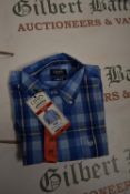 *Chaps Heritage Men’s Blue Checked Short Sleeve Shirt Size: M