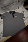 *DKNY Grey & Black Golf Polo Size: L