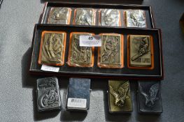 Twelve Zippo Style Lighters