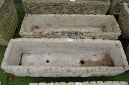 Pair of Medium Dry Stone Wall Concrete Garden Plan