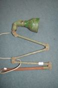 Green Industrial Anglepoise Lamp