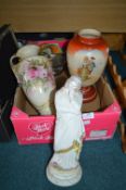 Assorted Decorative China Pieces Including Steins,