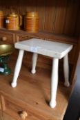 Painted Pine Milking Stool