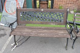 Wood & Metal Garden Bench