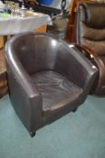 Faux Leather Tub Chair