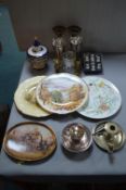 Assorted Pottery and Plated Items Including Corona