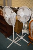 Two Oscillating Pedestal Fans