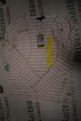 *Crew Clothing Square Pink & White Stripe Top Size: 10