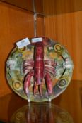 Decorative Lobster Plate in 3D Relief