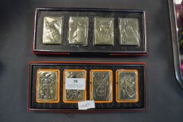 Two Sets of Earth Zippo Style Lighters